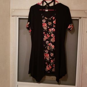 Cozy Collection black & floral top